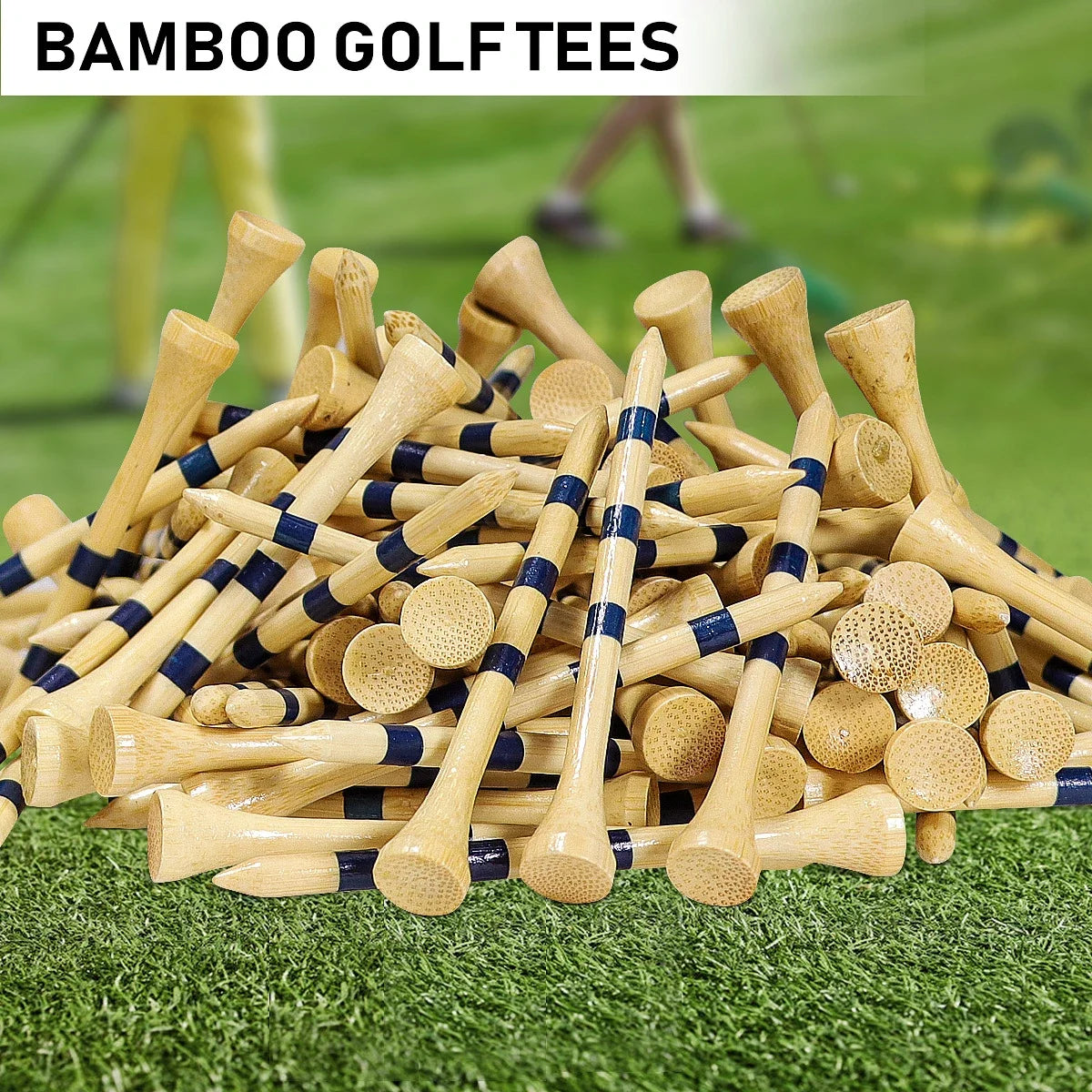 PGM 50pcs Durable Bamboo Golf Tees
