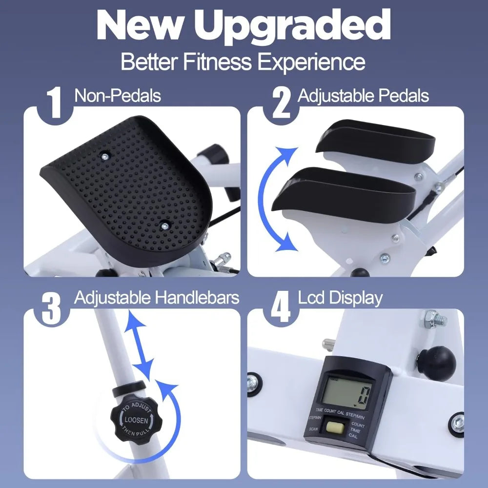 Adjustable Stair Stepper – Dual Hydraulic Stepper with Fitness Tracking
