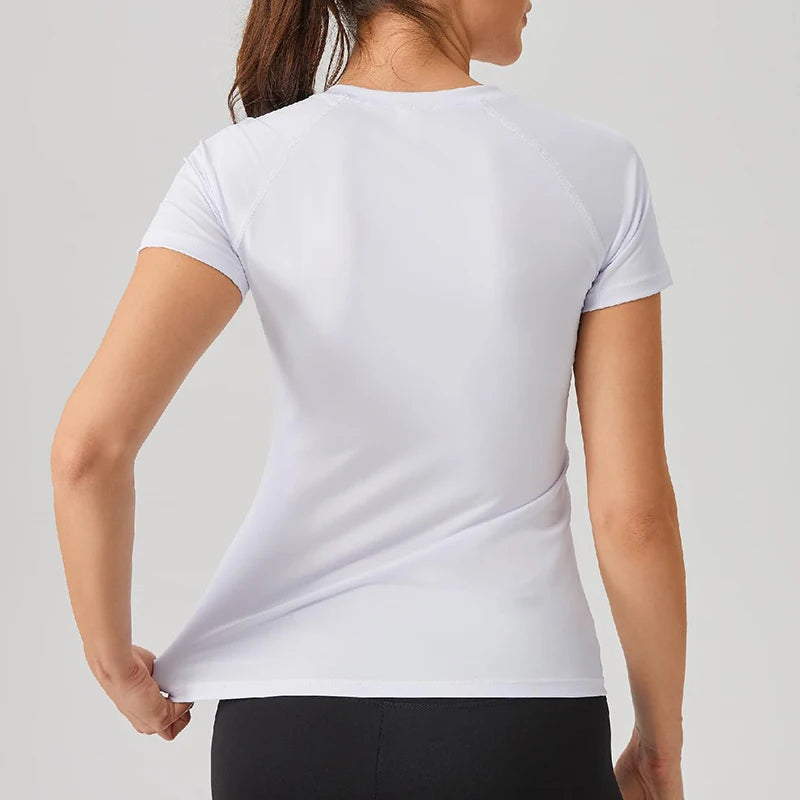 Women’s Compression Short Sleeve Athletic Quick-Dry Workout Shirt