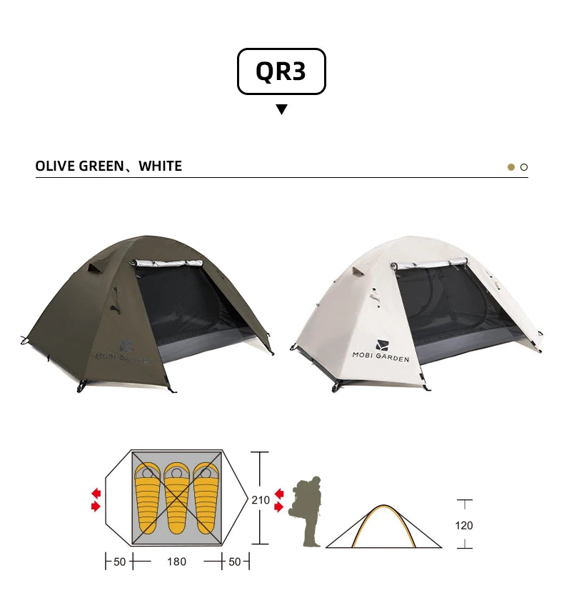 MOBI GARDEN Camping Tent – Waterproof, Sun-Protected & Easy Setup