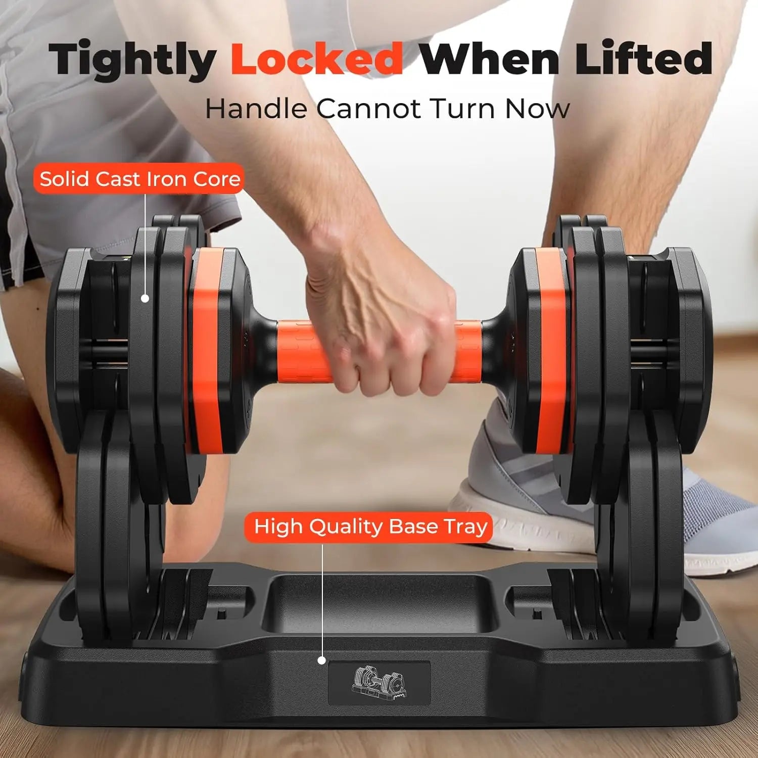 Adjustable Dumbbell Set 25LB – Anti-Slip Handle for Home Fitness