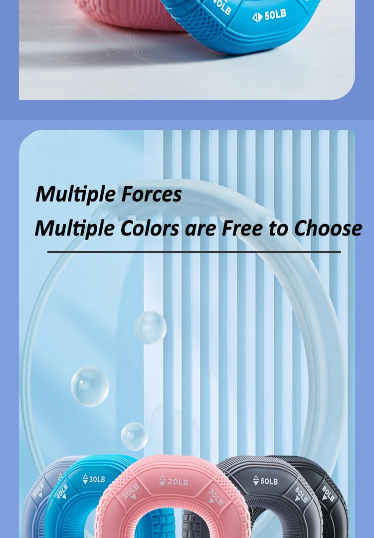 Silicone Adjustable Hand Grip Trainer 20–90LB Forearm & Finger Strengthener