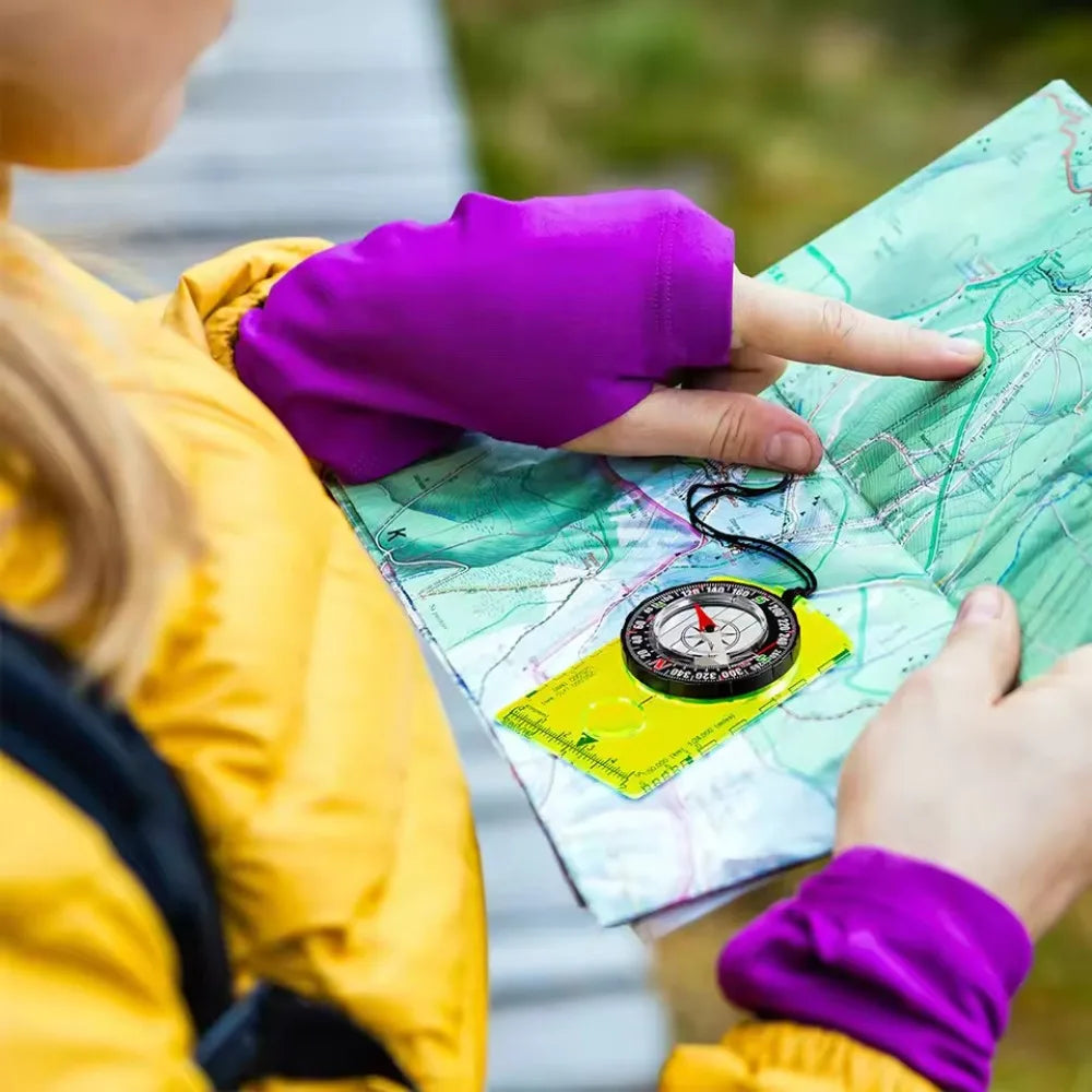 Waterproof Orienteering Baseplate Compass for Hiking and Navigation