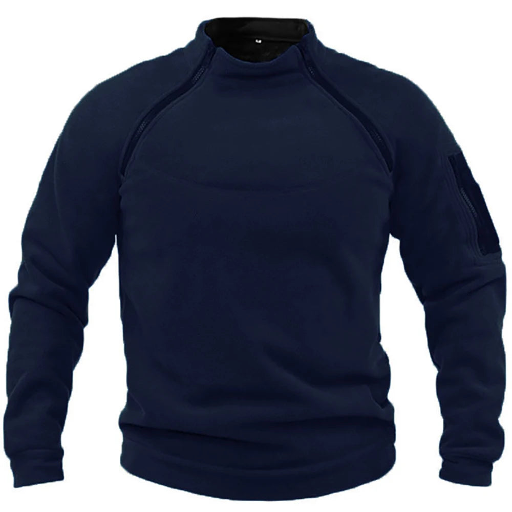 Men’s Tactical Fleece Jacket Windproof Thermal Hiking Coat
