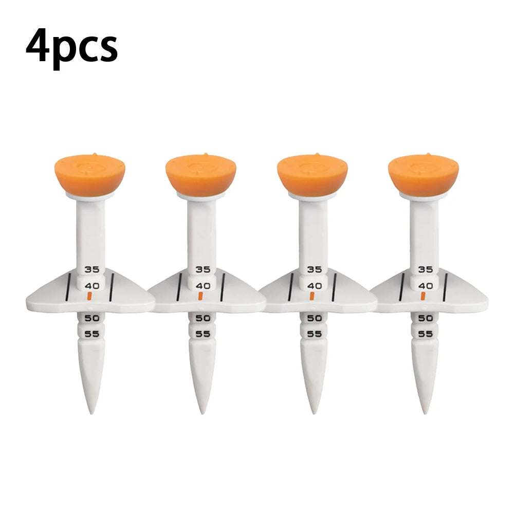 4pcs Adjustable-Height Golf Tees 33–55mm Training Accessories