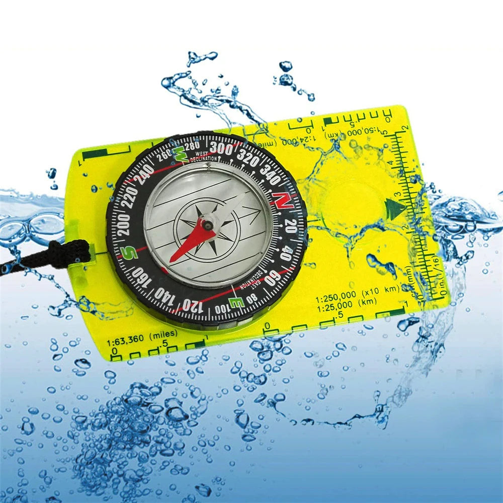 Waterproof Orienteering Baseplate Compass for Hiking and Navigation