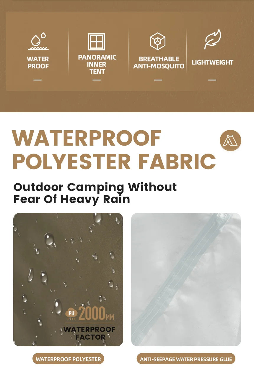 MOBI GARDEN Camping Tent – Waterproof, Sun-Protected & Easy Setup
