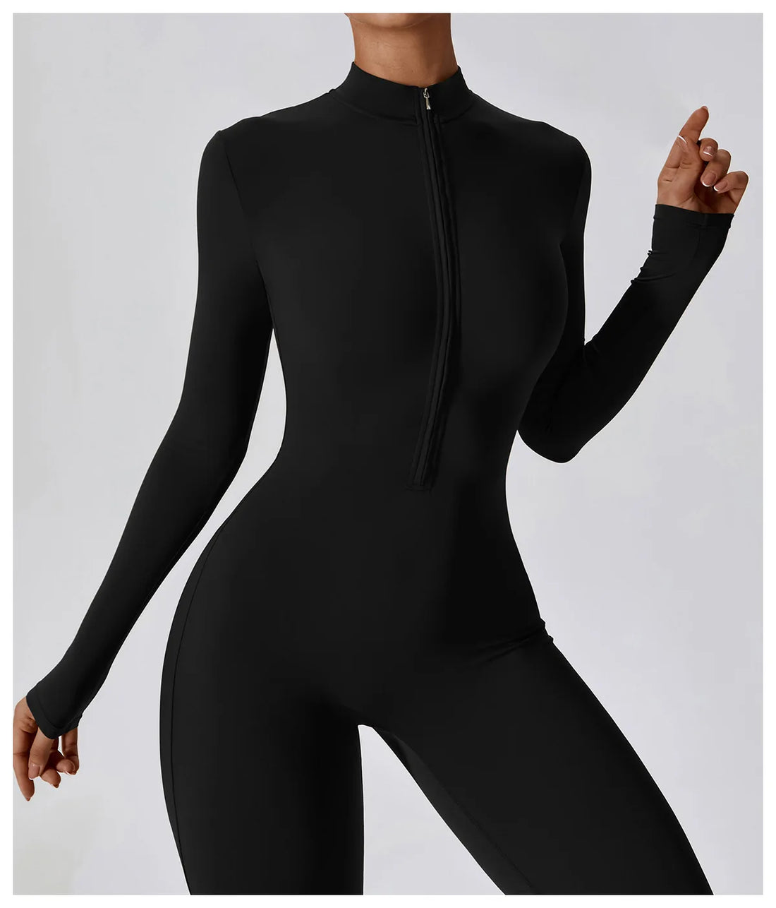 Women’s Summer Zipper Workout Jumpsuit Fitness Yoga Set