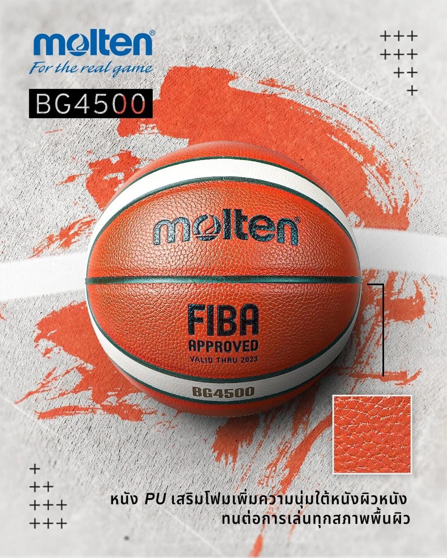 Molten BG4500/BG5000 PU Composite Basketball Size 5–7