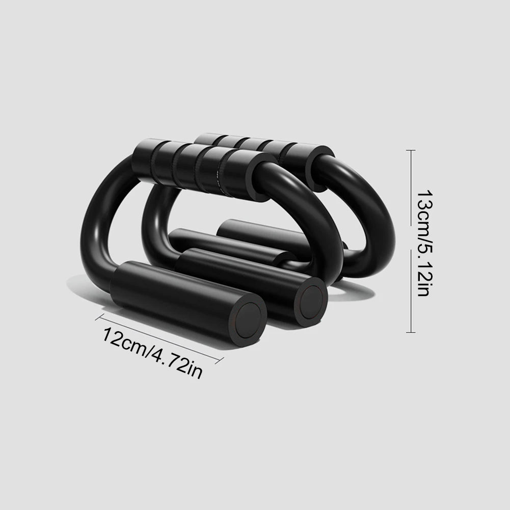 S-Shape Push-Up Stands – Anti-Slip Foam Handle Chest Fitness Equipment