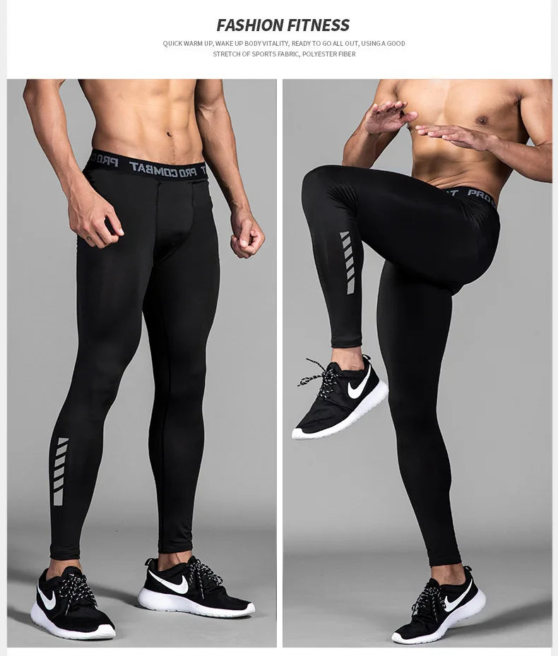 Men’s Warm Compression Leggings Dry Fit Running & Training Pants