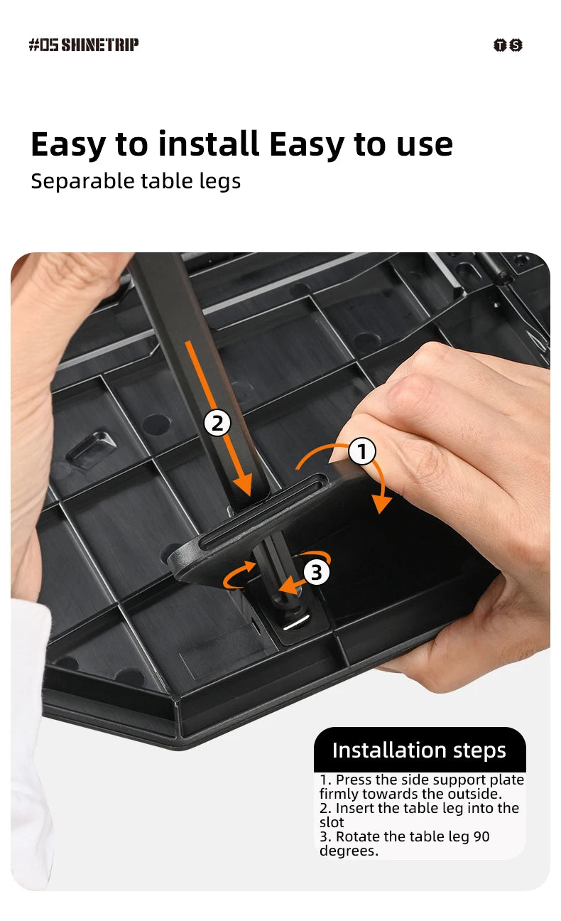 ShineTrip 05 Ultralight Camping Table – Folding Dual-Purpose Portable Table
