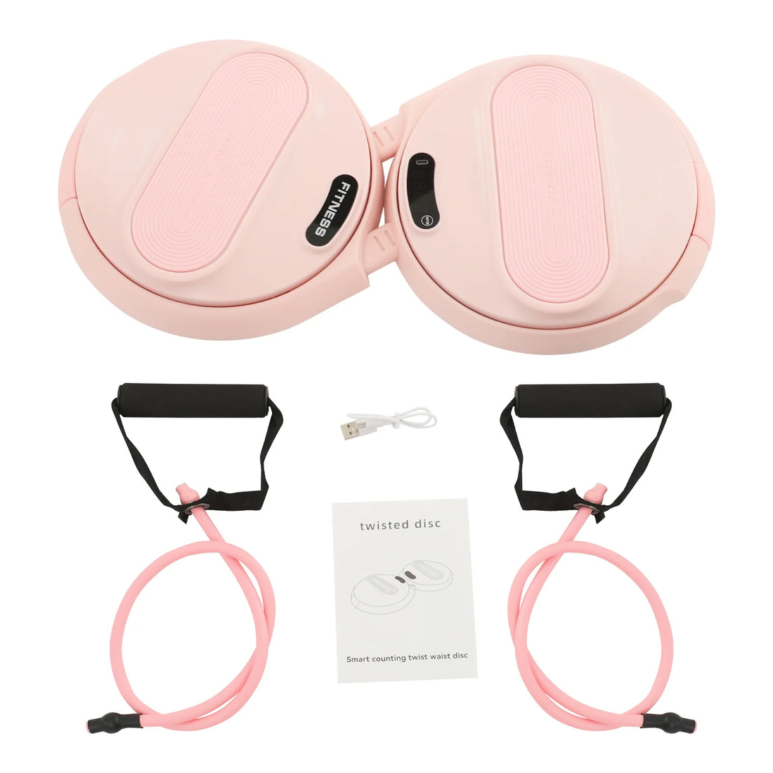 Waist Twister Board with Elastic Ropes – Standing Ab Exercise Tool