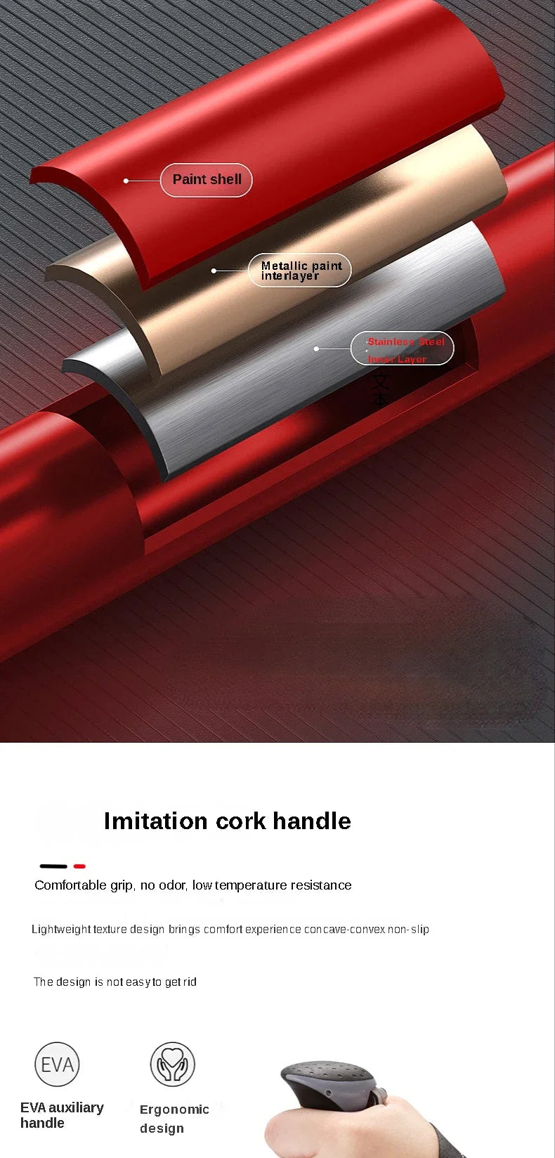 2PCS Ultralight Adjustable Trekking Poles with Quick Lock