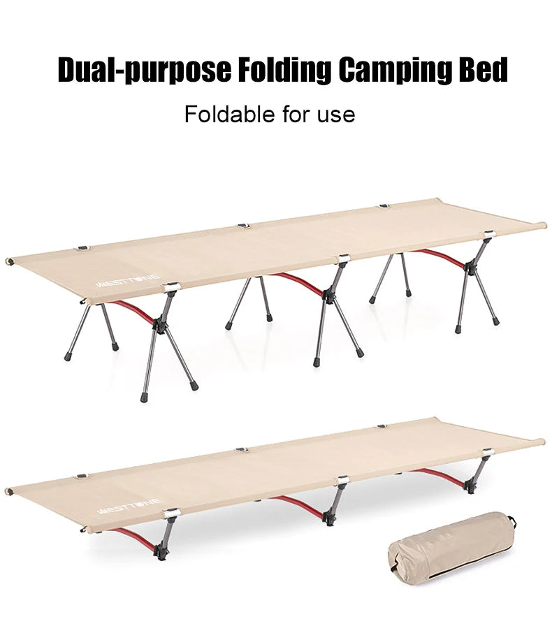 WESTTUNE Portable Camping Cot – Ultralight Folding Bed for Hiking & Travel