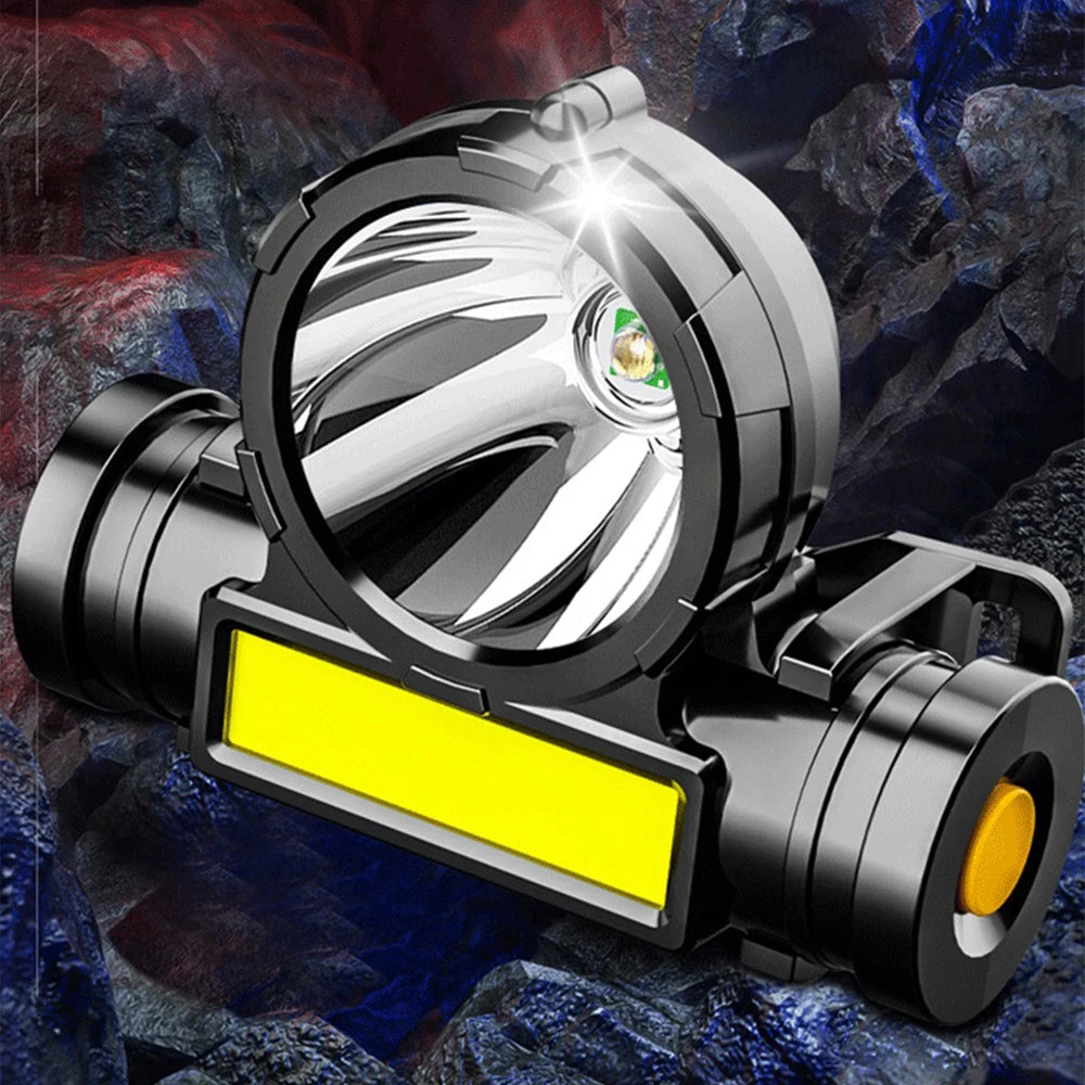 USB Rechargeable LED Headlamp Torch Waterproof Camping Light