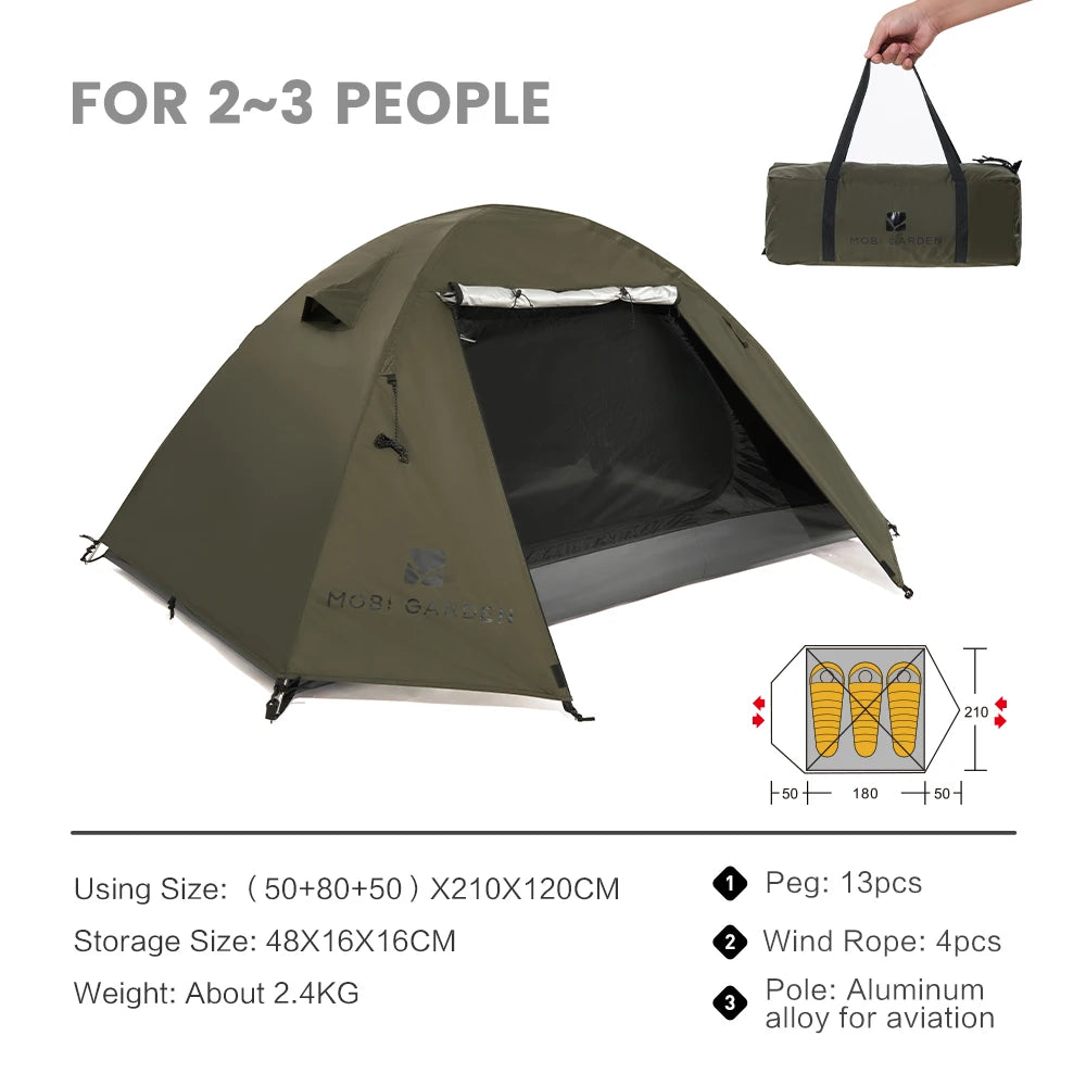 MOBI GARDEN Camping Tent – Waterproof, Sun-Protected & Easy Setup