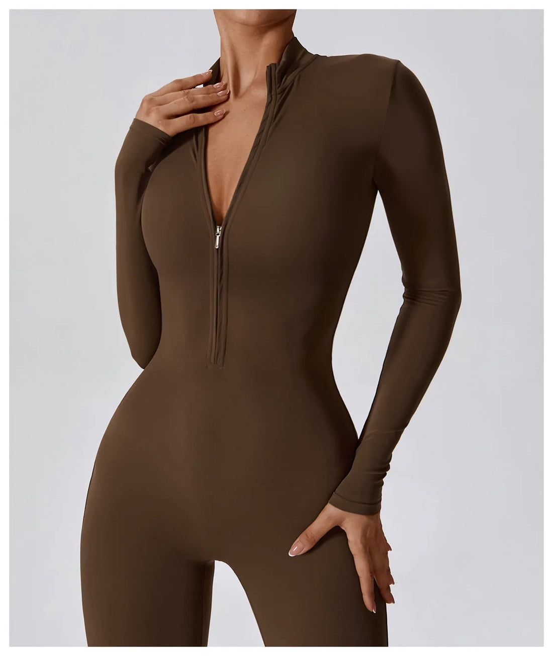 Women’s Summer Zipper Workout Jumpsuit Fitness Yoga Set