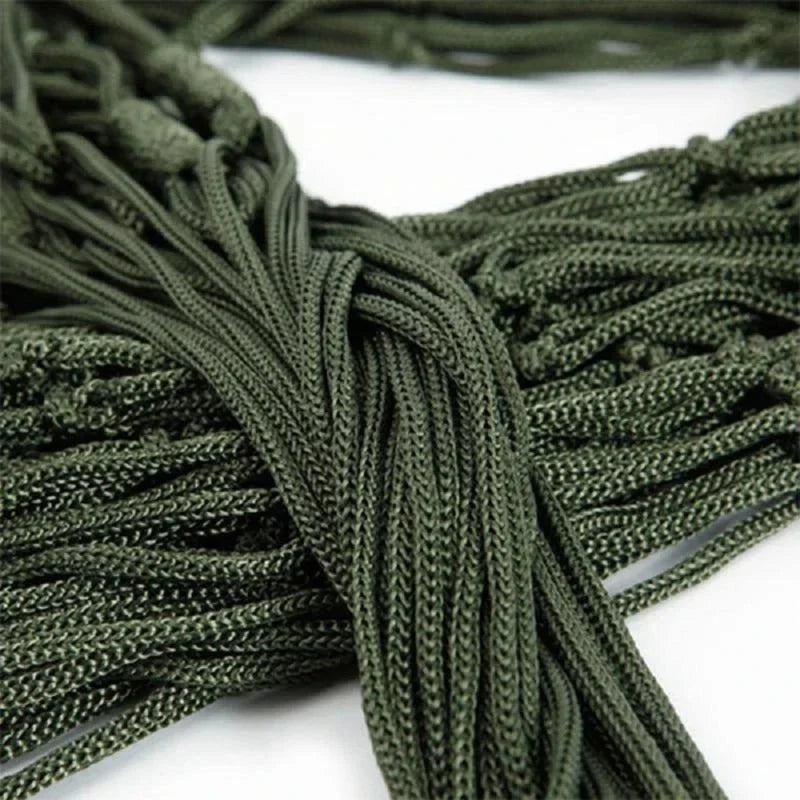 Single Person Outdoor Camping Hammock Thick Mesh Nylon