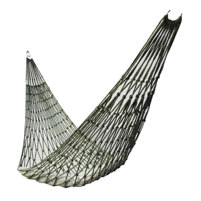 Single Person Outdoor Camping Hammock Thick Mesh Nylon