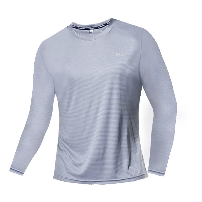 Men’s Ice Silk Long Sleeve Quick-Dry Sun Protection Shirt