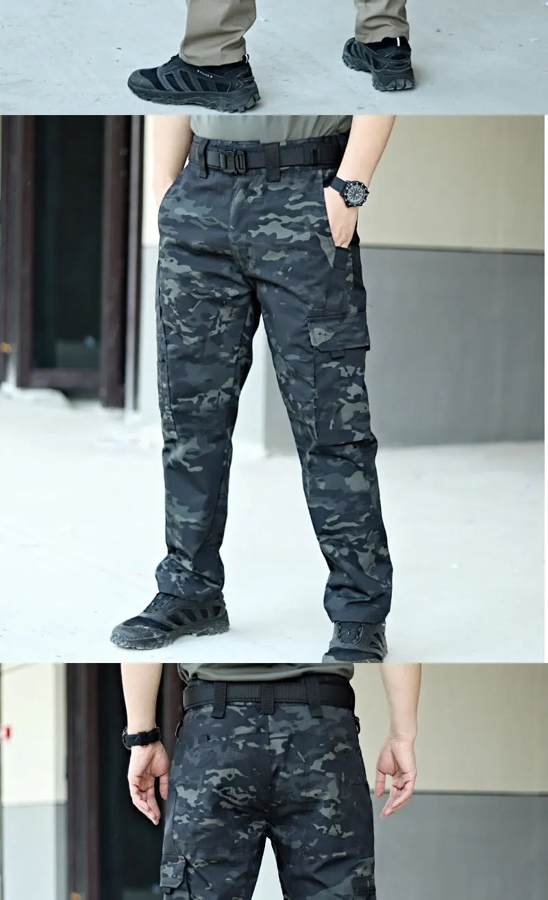 Men’s Tactical Cargo Work Pants Waterproof Outdoor Trousers