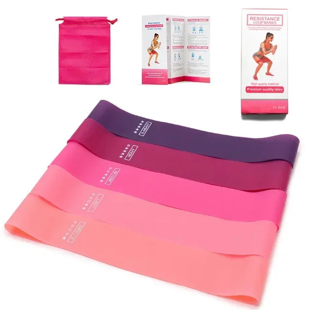 Portable Resistance Bands – Rubber Elastic Bands for Yoga, Gym & Pilates