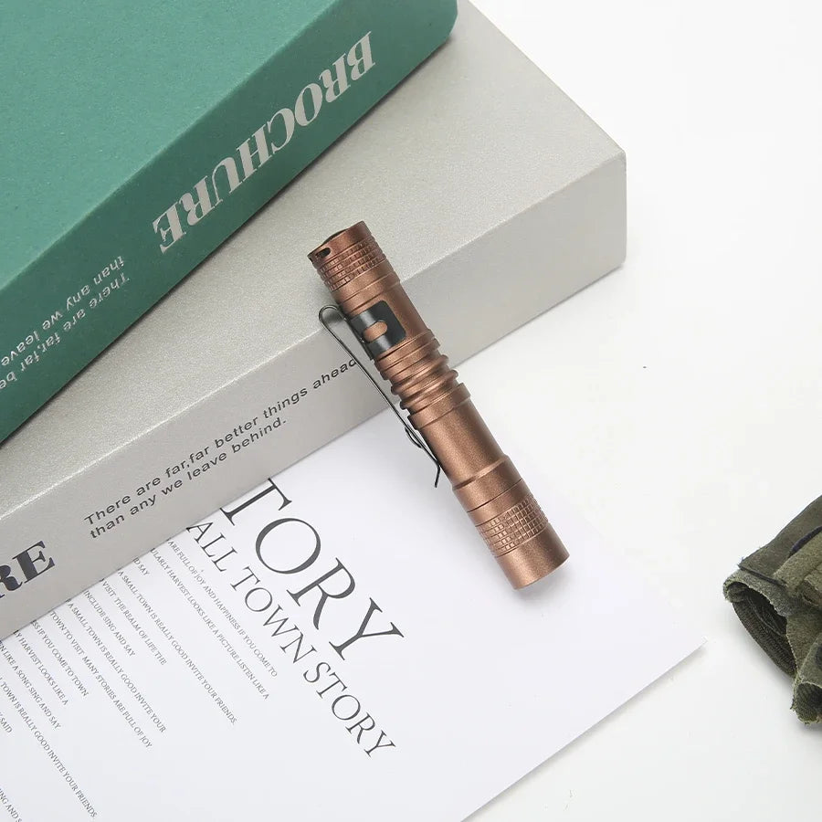 Mini LED Pen Flashlight Tactical Pocket Torch with Clip