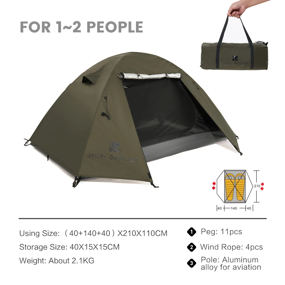MOBI GARDEN Camping Tent – Waterproof, Sun-Protected & Easy Setup
