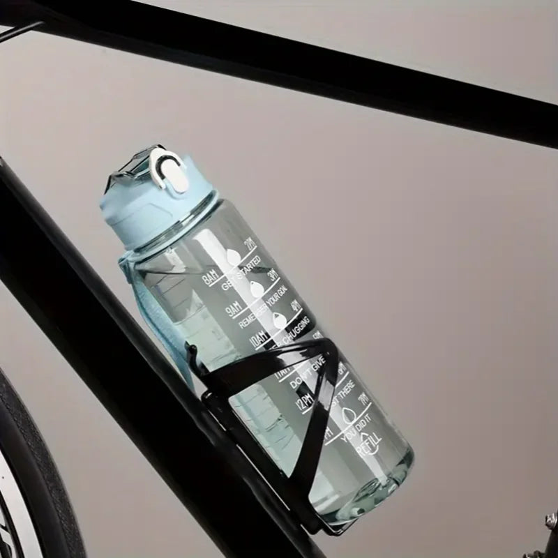 800ml Sports Water Bottle Leak-Proof with Time Scale