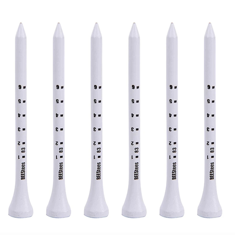 50pcs Premium Wooden Golf Tees with Height Markers