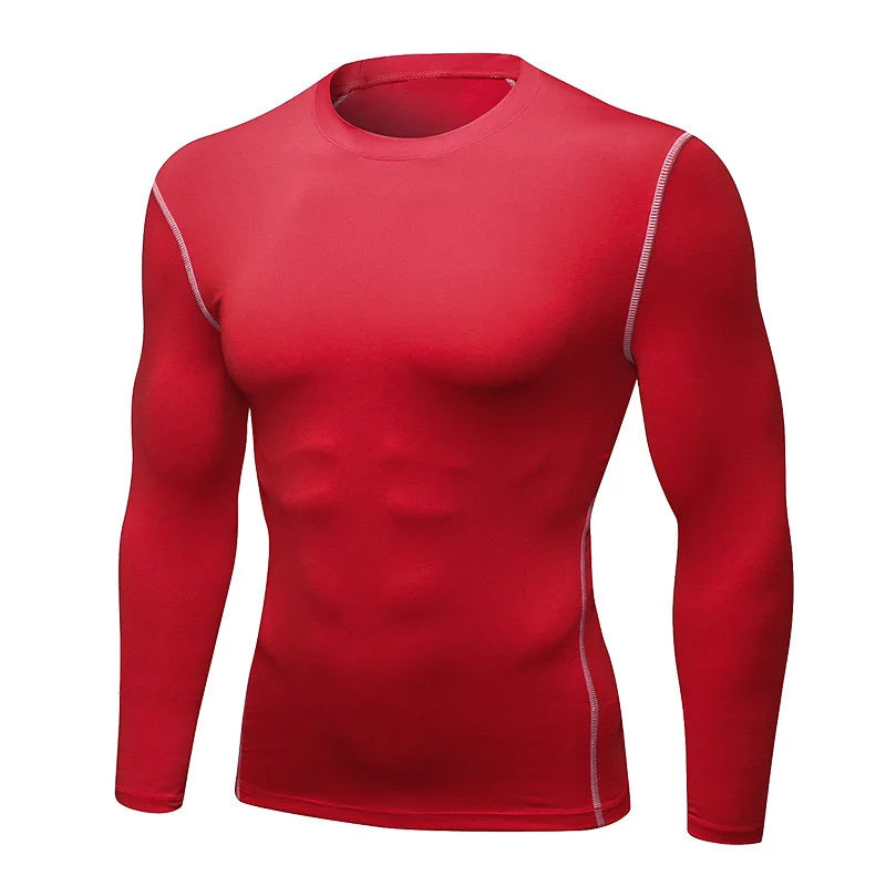 Men’s Long-Sleeve Thermal Underwear Fast-Dry Fitness Top