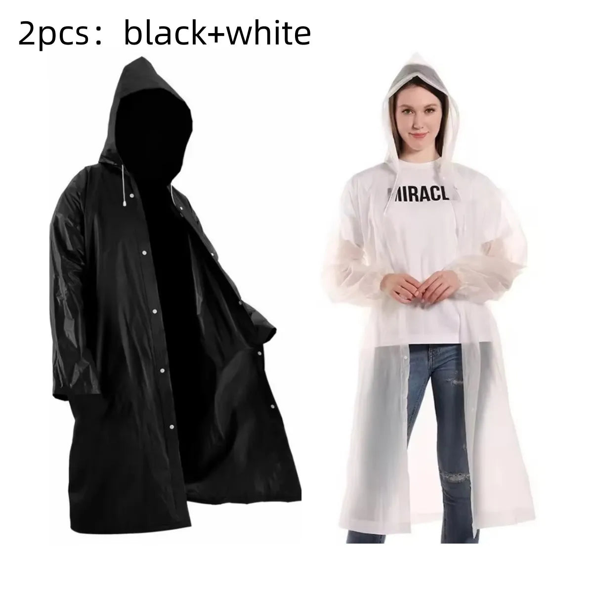 High-Quality EVA Unisex Waterproof Raincoat 145x68CM