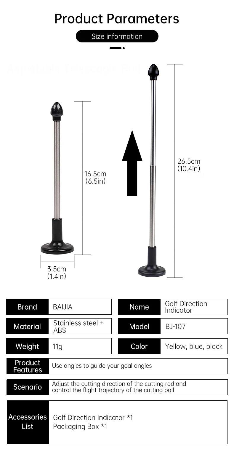 Magnetic Golf Lie Angle Adjustment Tool & Alignment Indicator