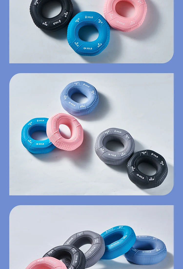Silicone Adjustable Hand Grip Trainer 20–90LB Forearm & Finger Strengthener