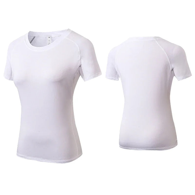 Women’s Compression Short Sleeve Athletic Quick-Dry Workout Shirt