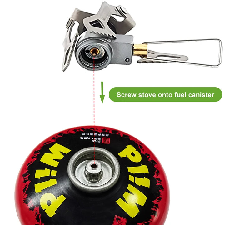 BRS-3000T Ultralight Titanium Camping Stove – 25g Mini Gas Burner