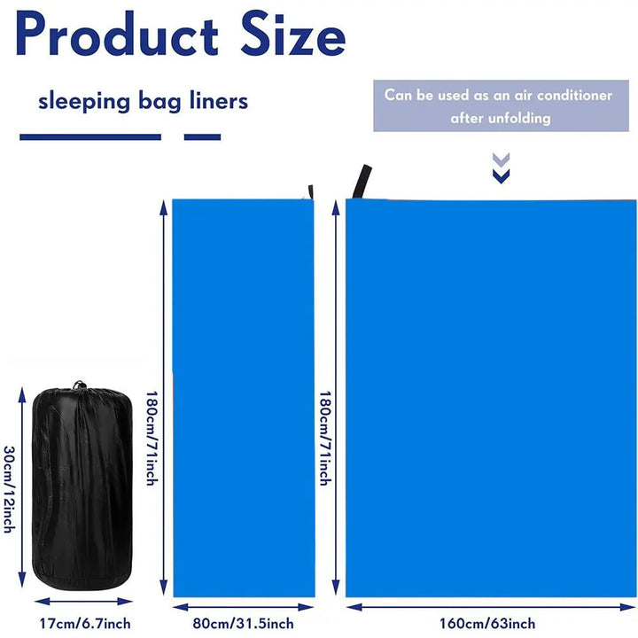 Ultralight Fleece Sleeping Bag Liner for Camping & Travel
