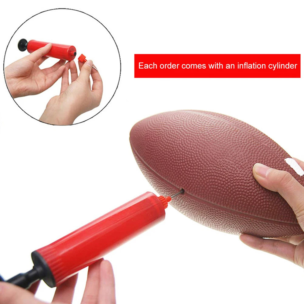 Teen Rugby & American Football – Anti-Slip Kids Game Ball with Inflator