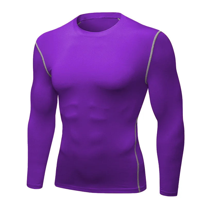 Men’s Long-Sleeve Thermal Underwear Fast-Dry Fitness Top