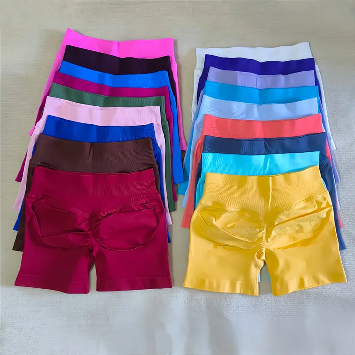 Women’s Scrunch Butt Gym Shorts – Seamless Biker & Yoga Athletic Shorts