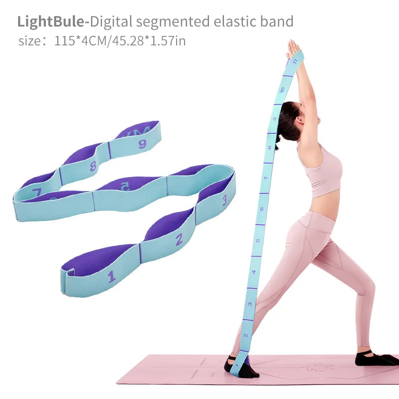 Elastic Yoga Stretch Strap with Loops – Ballet, Pilates & Gymnastics