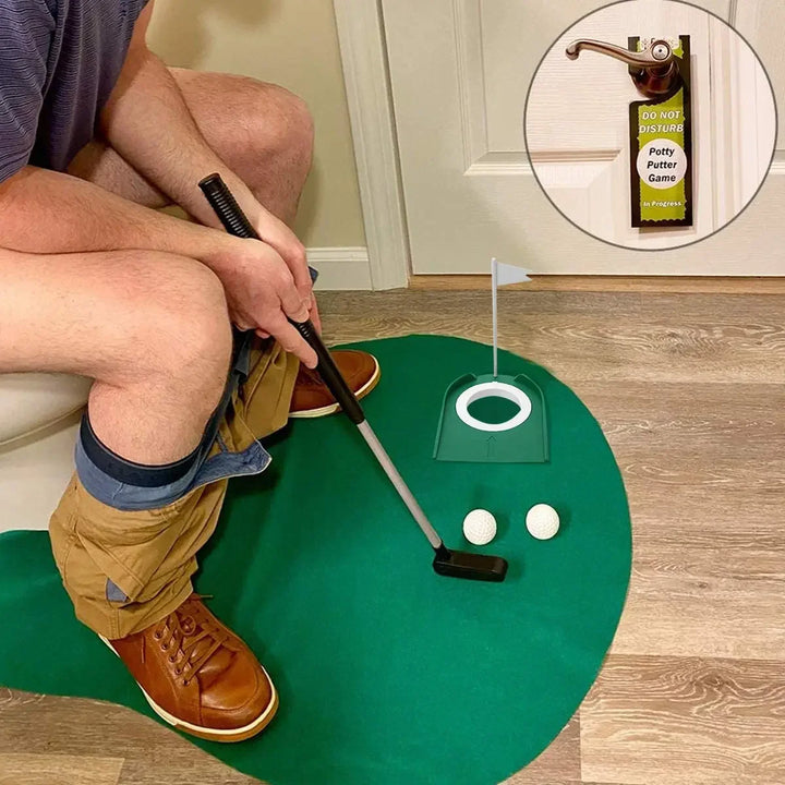Indoor Golf Putting Trainer with Adjustable Hole & Flag