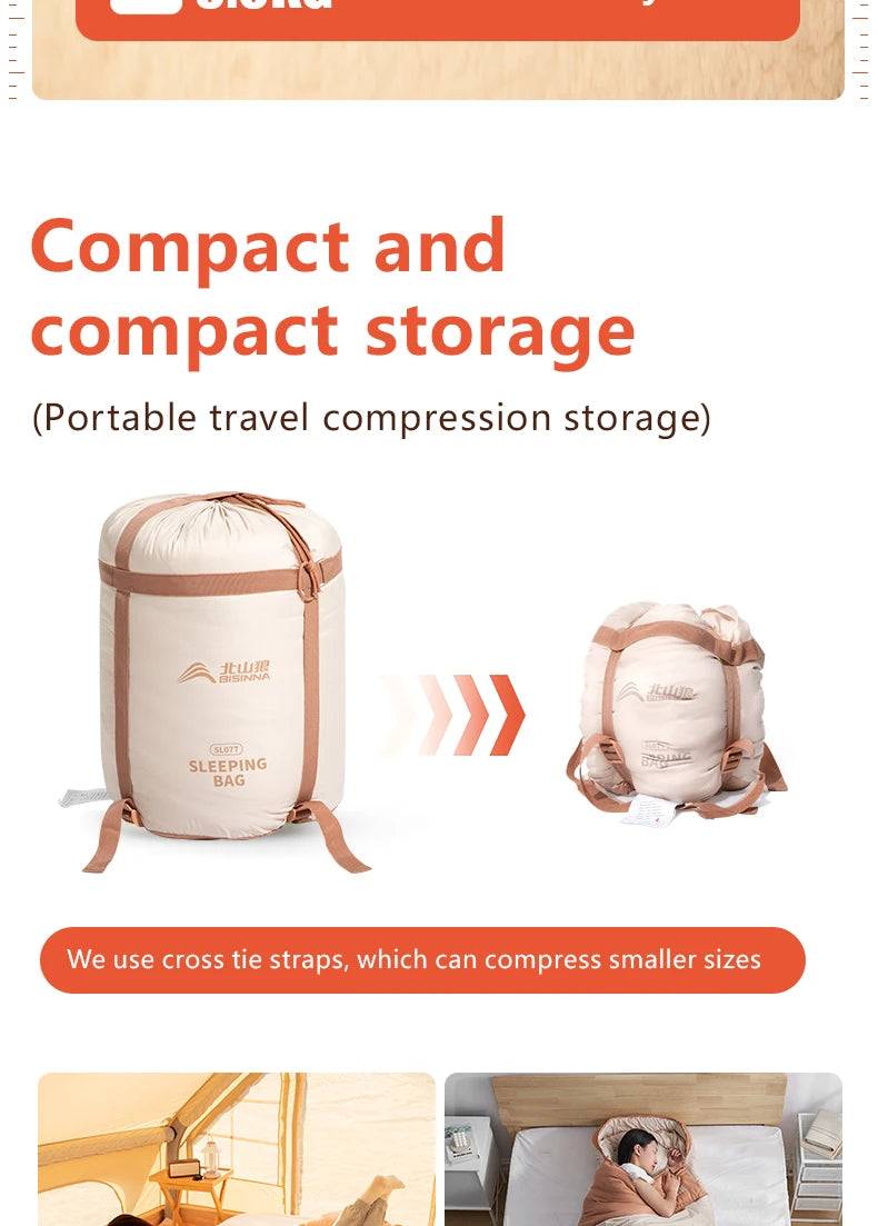 BISINNA Ultralight 4 Season Warm Camping Sleeping Bag