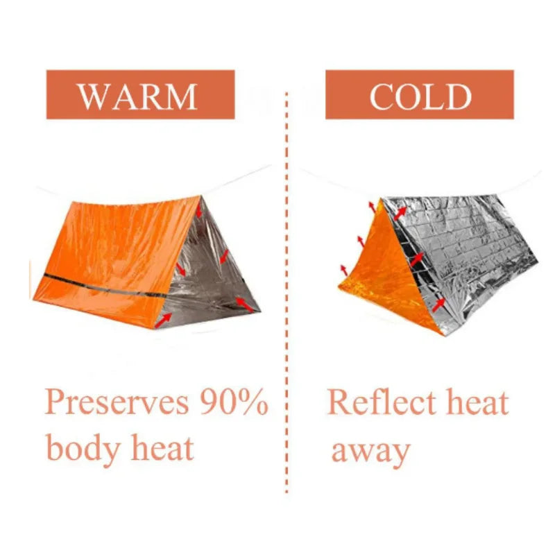 2-Person Emergency Camping Tent Waterproof Travel Shelter
