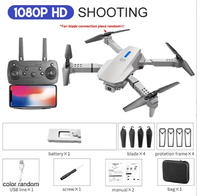 E88Pro Foldable RC Drone with 4K HD Camera – 2024 Model