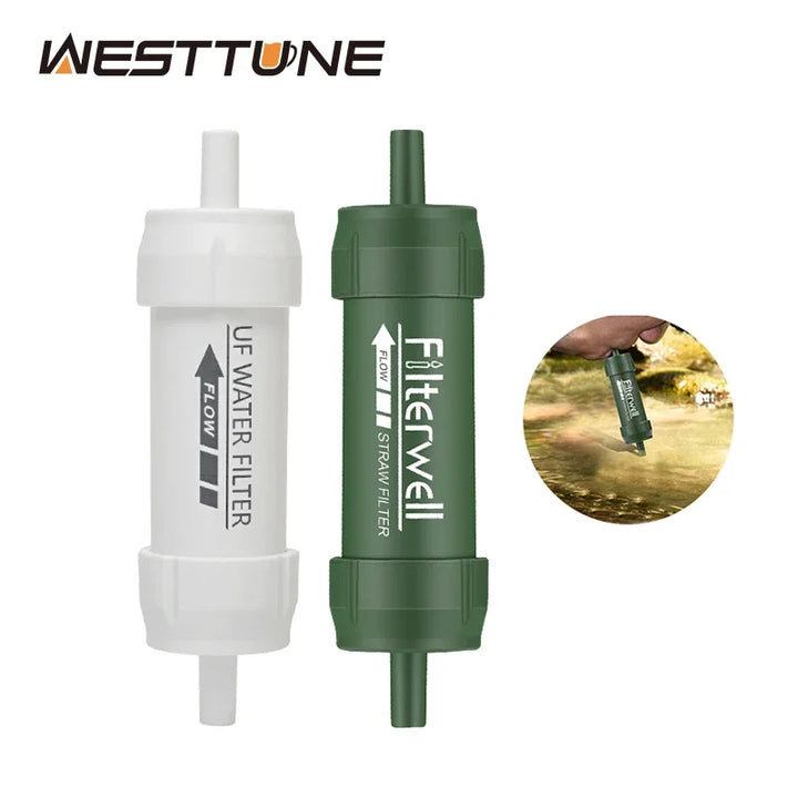 Mini Water Filter Straw Portable Camping Hiking Purifier