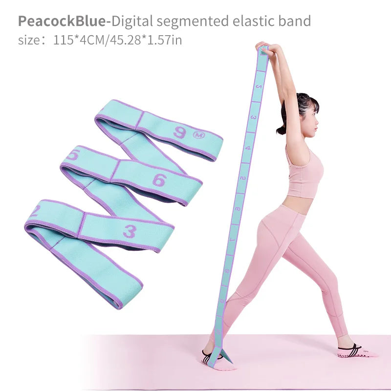 Elastic Yoga Stretch Strap with Loops – Ballet, Pilates & Gymnastics