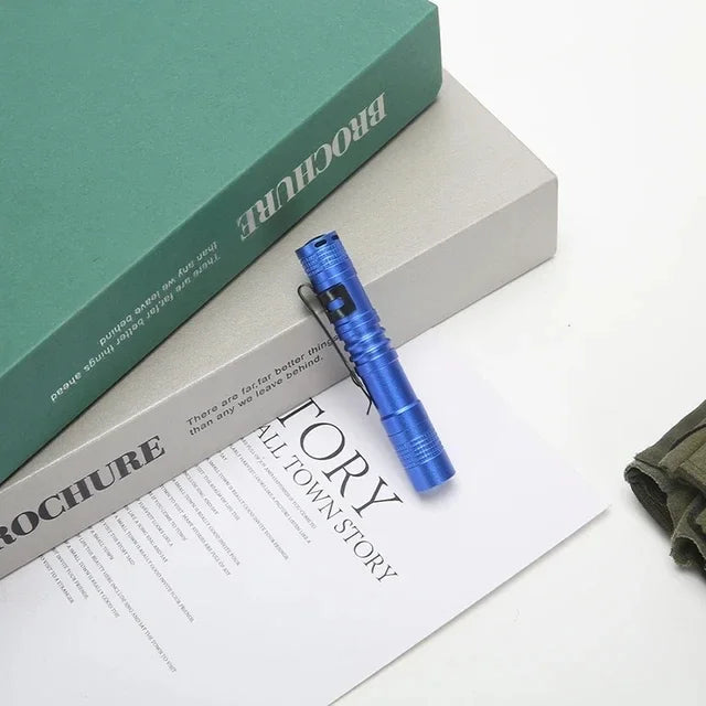 Mini LED Pen Flashlight Tactical Pocket Torch with Clip