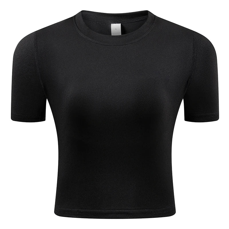Women’s Compression Short Sleeve Athletic Quick-Dry Workout Shirt